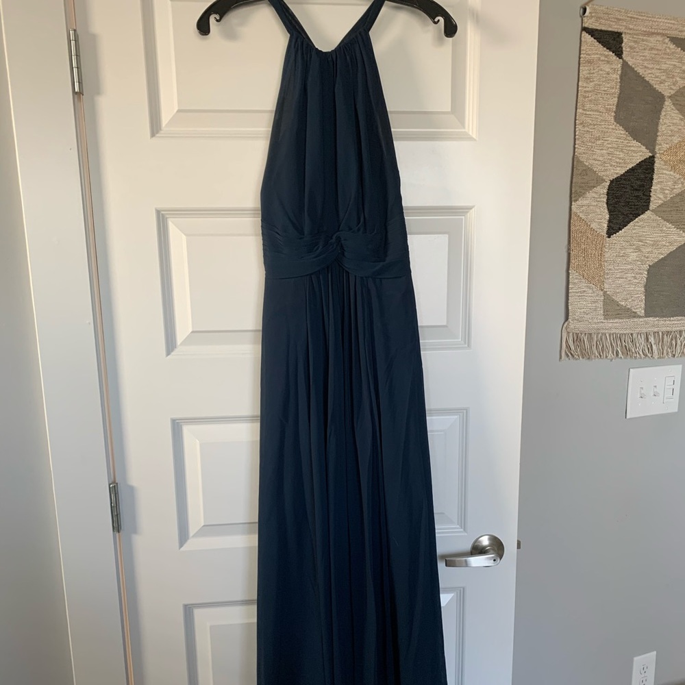 Navy azazie bridesmaid dress